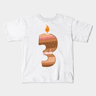 Cake number 3 Kids T-Shirt